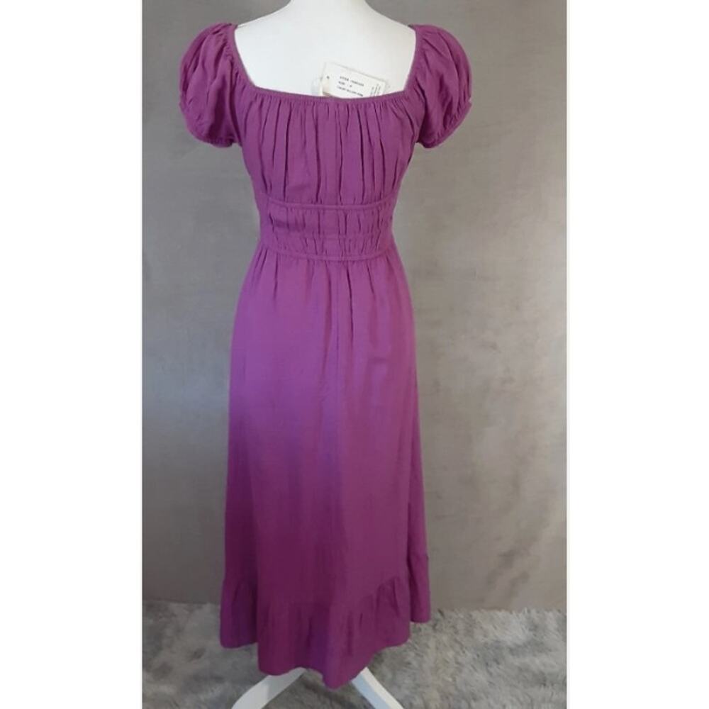 Sim and Sam pink linen smock poplin midi dress 163811DR sz M - Picture 5 of 12